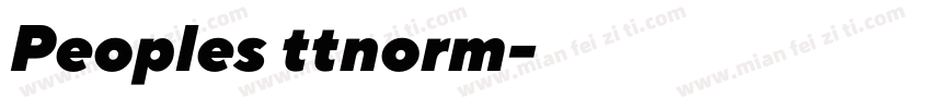 Peoples ttnorm字体转换